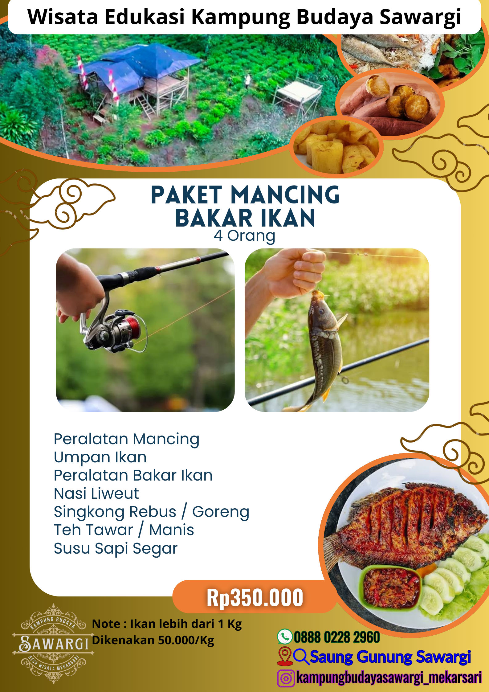 Mancing & Bakar Ikan 5 Orang